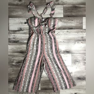 AUW Colorful Sleeveless XL Stretch Romper | Pink | White Green